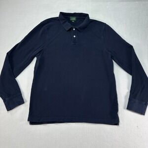 J.Crew‎ Shirt Men's Large Blue Oarsman Long Sleeve Cotton Preppy Vintage Classic